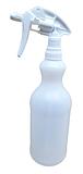 Durable Plastic Spray Bottles 1 litre with Mini Canyon Spray Triggers White