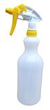 Durable Plastic Spray Bottles 1 litre with Mini Canyon Spray Triggers Yellow