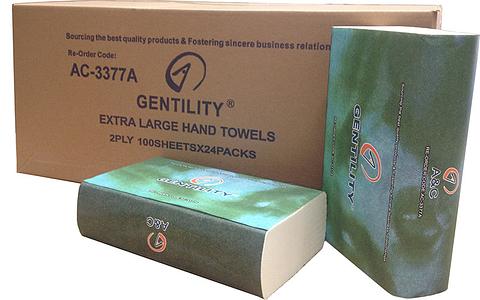 Editing: A&amp;C Gentility Extra Large Paper Towels Hand Towels 2 Ply 100 Sheets 24 Packs AC-3377A