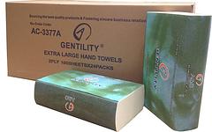 A&C Gentility Extra Large Paper Towels Hand Towels 2 Ply 100 Sheets 24 Packs AC-3377A