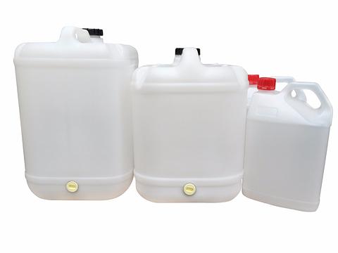 Empty New Plastic Chemical Drums Bottles 5 lt 20 lt 25lt Comes with Bungs and Caps
