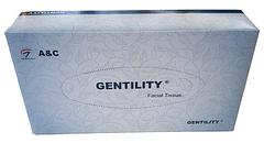 A&C Gentility Premium Facial Tissues Soft White 2 ply 100 sheets 48 Boxes AC-100/48