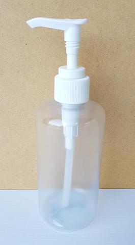 Durable Bottles with Push Pump Heads 250ml Short Clear Colour