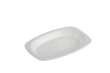 Genfac disposable Re-Usable Recyclable Plastic Plates &amp; Bowls White Many Sizes oval Plate 160x230mm