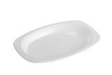 Genfac disposable Re-Usable Recyclable Plastic Plates &amp; Bowls White Many Sizes Oval Plate 210x300mm