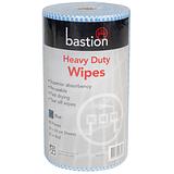 Bastion Multipurpose Heavy Duty Wipes Commercial Wipes 50cm x 30cm 90 Sheets 45m Multi Colours Blue
