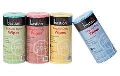 Bastion Multipurpose Regular Duty Wipes Commercial Wipes 50cm x 30cm 90 Sheets 45m Multi Colours