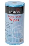 Bastion Multipurpose Regular Duty Wipes Commercial Wipes 50cm x 30cm 90 Sheets 45m Multi Colours Blue