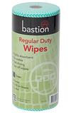Bastion Multipurpose Regular Duty Wipes Commercial Wipes 50cm x 30cm 90 Sheets 45m Multi Colours Green