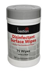 (EXPIRED Batch 21/04/2023) Bastion Disinfectant Surface Wipe Alcohol Free Wet Wipes 75 sheets tub