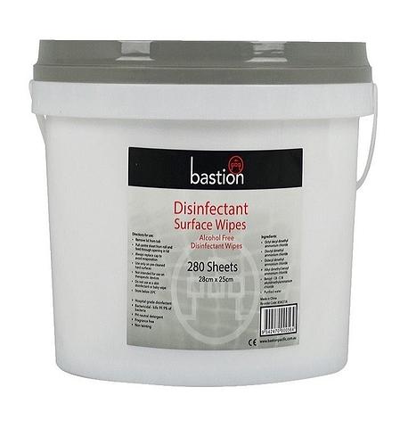 Editing: Bastion Disinfectant Surface Wipes Alcohol Free Wipes 280 sheets tub