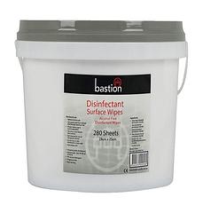 (EXPIRE Batch 15/12/2023) Bastion Disinfectant Surface Wipe Alcohol Free Wet Wipes 280 sheets tub