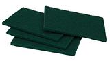 Scour Pads Regular Duty Large Green Scourer Pads 230mm x 150mm x 10mm High Quality &amp; S