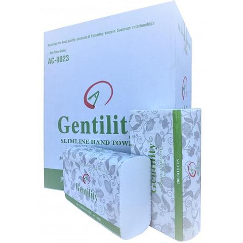 A&amp;C Gentility Premium Interleaved Paper Towel Hand Towel TAD Air Dry Process 1 Ply 200 Sheets 20 Packs per Carton AC-0023