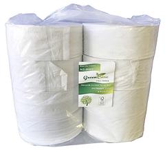 A&C Gentility Mix White Recycle Paper Premium Jumbo Toilet Roll 2 ply 300 meter Jumbo Toilet Paper 8 Rolls Polybag AC-9300