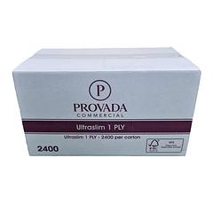 Provada Commercial Ultraslim Paper Towel Hand Towel 1 Ply 150 Sheets 16 Packs per Carton 2400