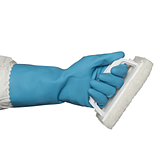 Bastion Silverlined Gloves Rubber Gloves with Wet and Dry Grip Silicone Free Blue