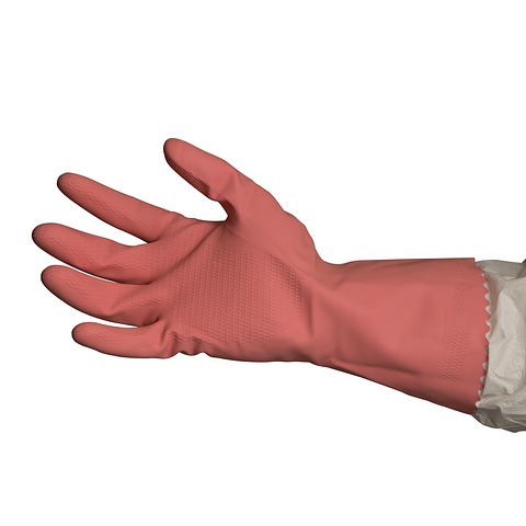 Bastion Silverlined Gloves Rubber Gloves with Wet and Dry Grip Silicone Free Pink