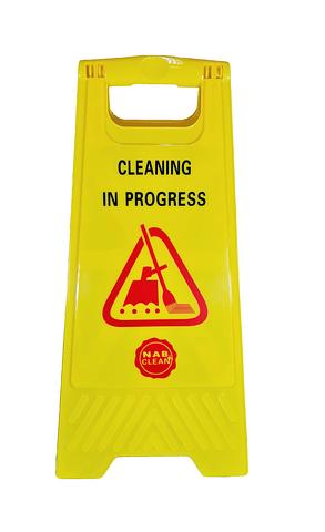 A-Frame Caution Sign Lightweight and Compact Cleaning In Progress Yellow