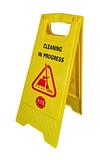 A-Frame Caution Sign Lightweight and Compact Cleaning In Progress Yellow