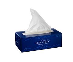 Ultrasoft Facial Tissue Premium 2 Ply 200 Sheets White Soft Clean Paper 24 Box Per Carton