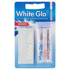 White Glo Flexible Dental Flosser Toothpicks 50 pcs pack with Bonus Pocket Size Pack