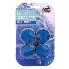 Aussie Clean Toilet Bowl Cleaner & Freshener Deodoriser Blue Block Ocean Breeze 50g 4pcs pack