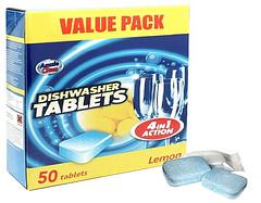 Aussie Clean Dishwashing Tablet with Lemon 50 Tablets 4 in 1 Action Value Pack
