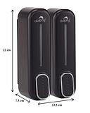 Dolphy ABS Plastic Liquid Hand Soap Dispenser Twin Set 300ml x 2 Capacity White or Black DSDR0043 DSDR0020