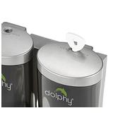 Dolphy ABS Plastic Liquid Hand Soap Dispenser Transparent 200ml Capacity Twin Black DSDR0085
