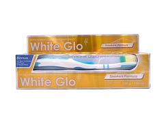 White Glo Smokers Formula Extra Strength Whitening Toothpaste 150g Toothbrush and Toothpicks